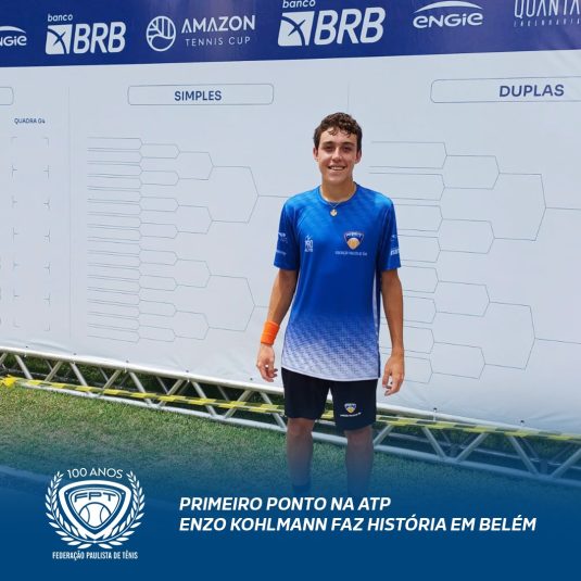 Primeiro ponto na ATP | Enzo Kohlmann faz história em Belém