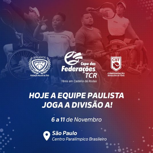 Começou a Copa das Federações de Tênis em Cadeira de Rodas 2024 | A equipe paulista está pronta!